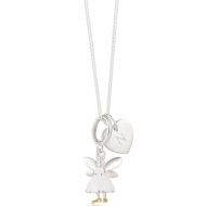 Personalised White Fairy Heart Necklace