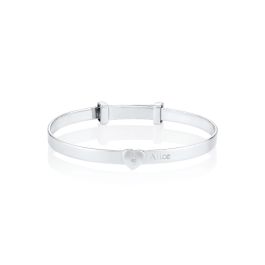Silver Personalized Diamond Baby Bangle Baby Love