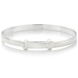 D for diamond baby bangle engraved top