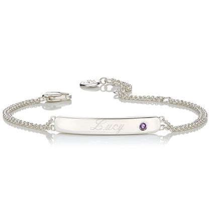 Personalised Birthstone Bracelet - February