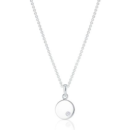 Sterling Silver Heirloom Diamond Necklace