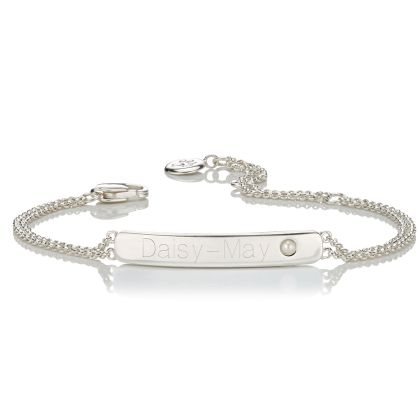 Personalised Pearl June Birthstone Bracelet