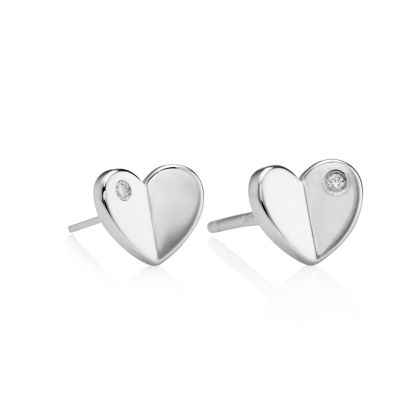 Adored Diamond Heart Earrings