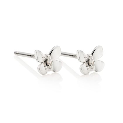 Sterling Silver Butterfly Cubic Zirconia Gemstones Earrings | HELENA PESTANA