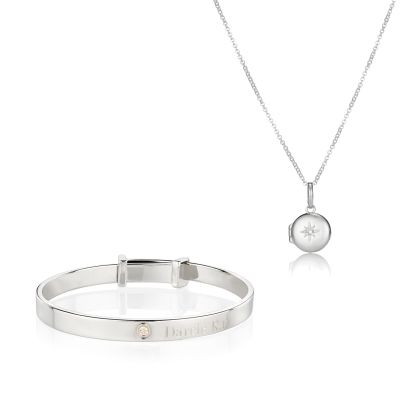 Personalised Sterling Silver Forever Diamond Gift Set