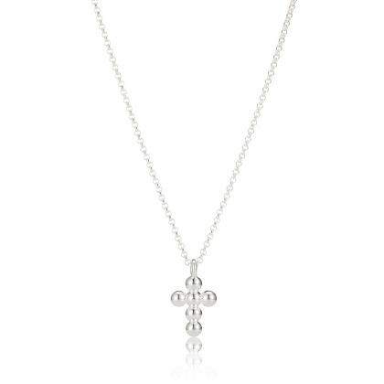 Serenity Silver Cross Necklace