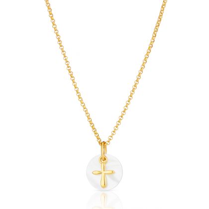 Gold Vermeil Hope Cross Necklace