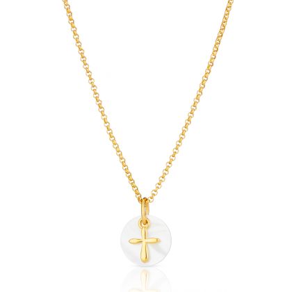 Gold Vermeil Hope Cross Necklace