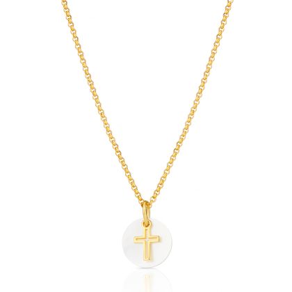 Gold Vermeil Hope Open Cross Necklace