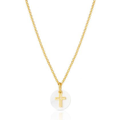 Gold Vermeil Hope Open Cross Necklace