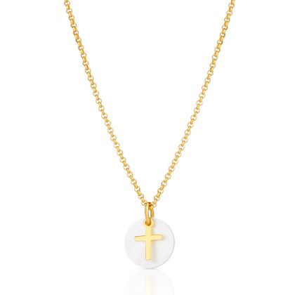 Gold Vermeil Hope Signature Cross Necklace