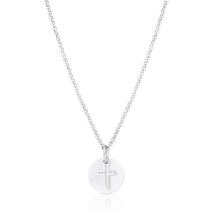 Sterling Silver Hope Open Cross Necklace