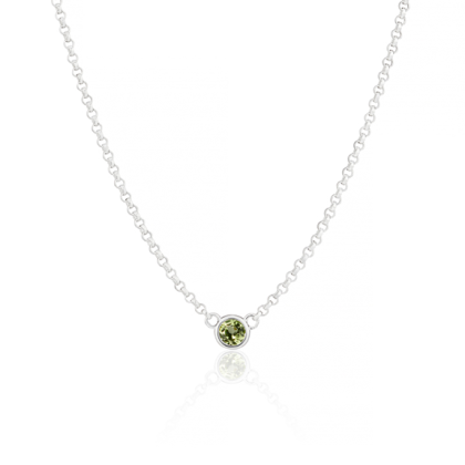 August Peridot Birthstone Necklace