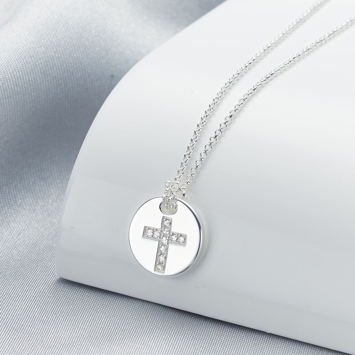 Personalized Angel of Mine Cross Necklace