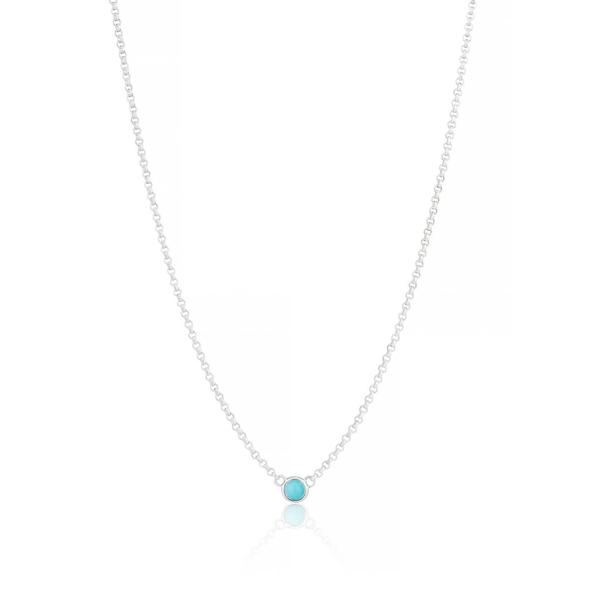 December Turquoise Birthstone Necklace