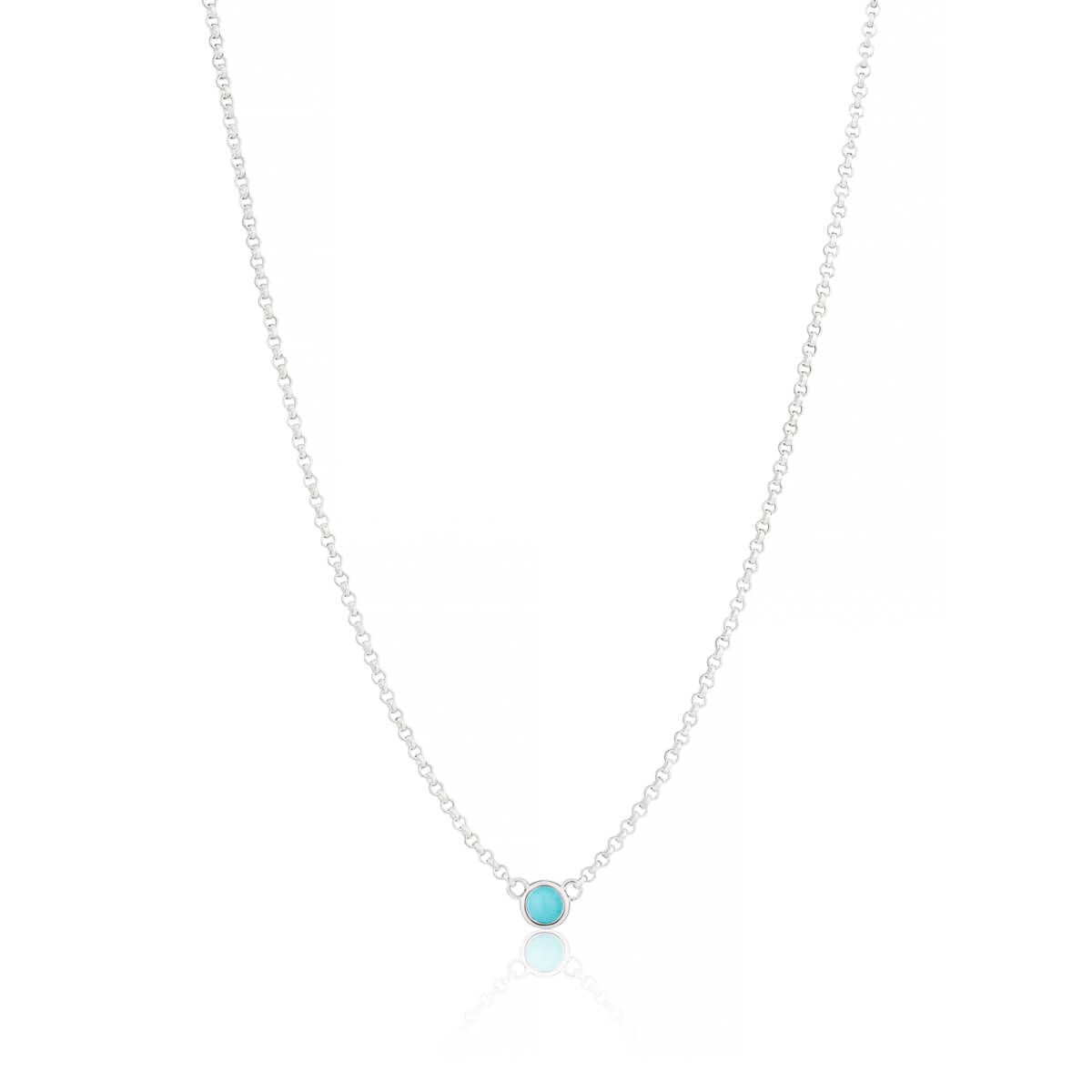 December Turquoise Birthstone Necklace