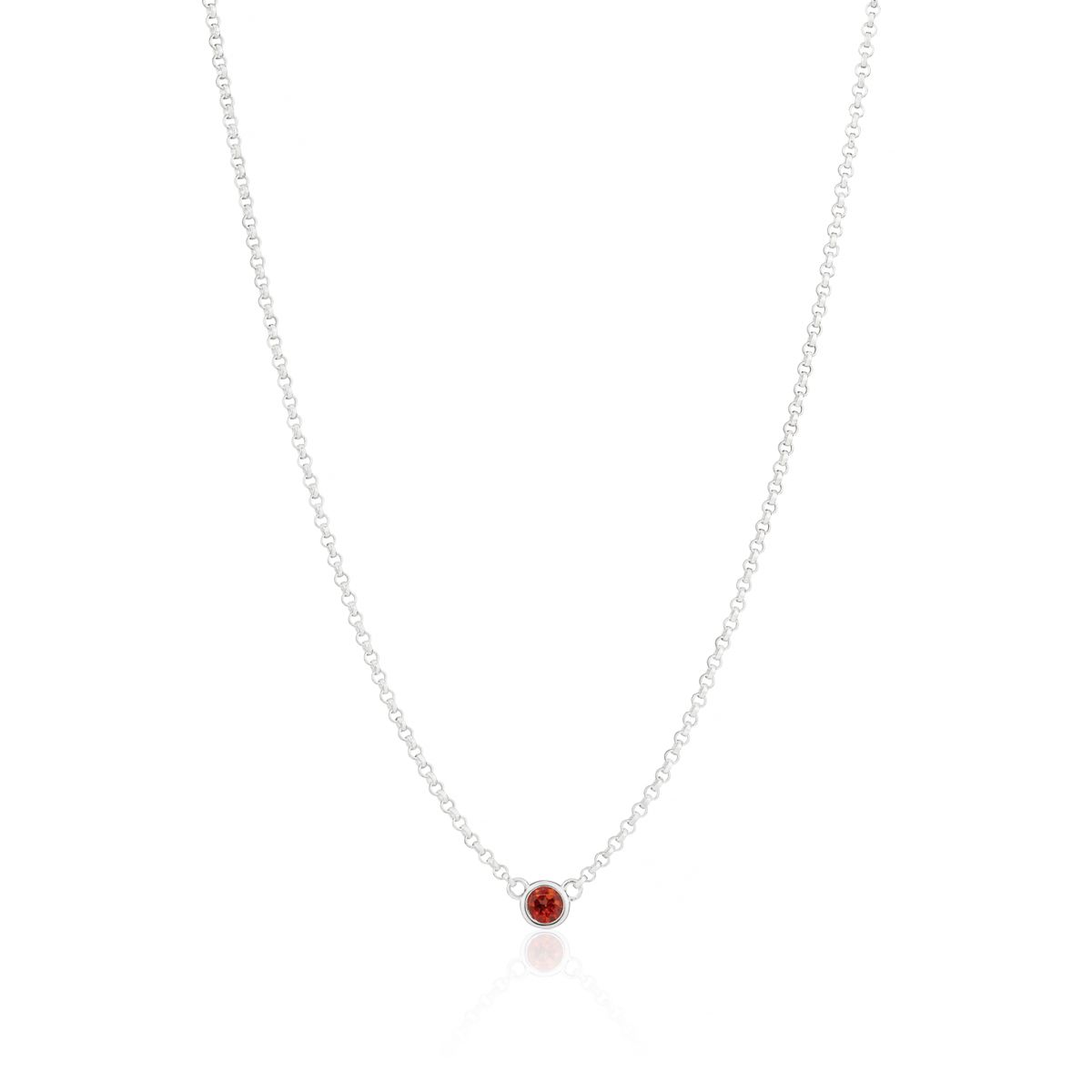 January Garnet Birthstone Necklace