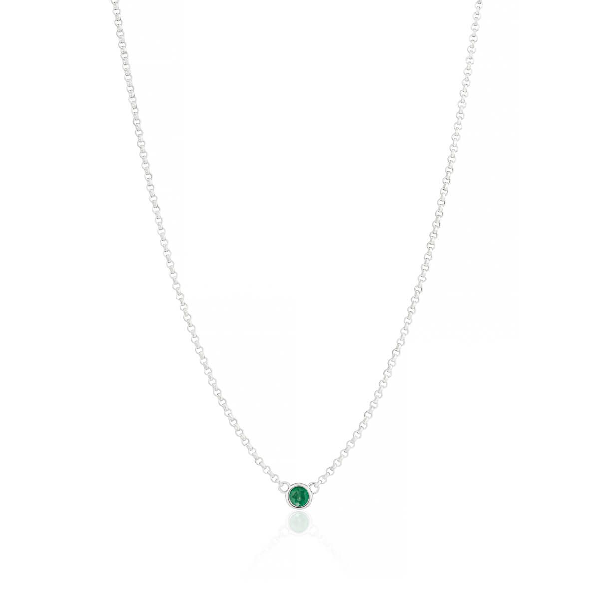 May Emerald Birthstone Necklace