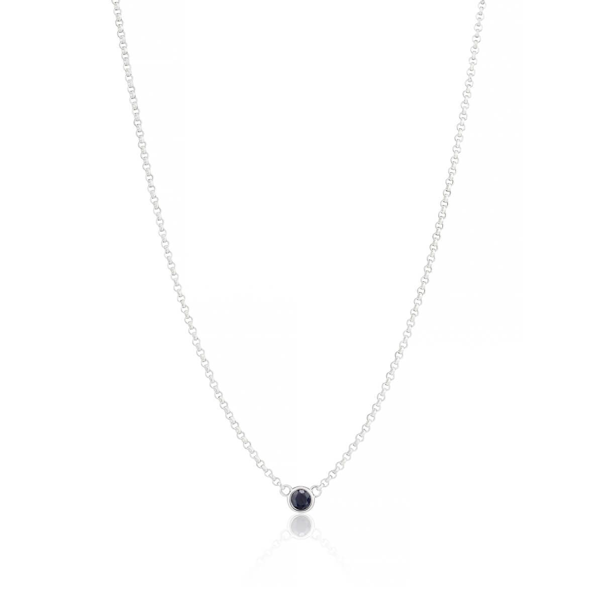 September Sapphire Birthstone Necklace