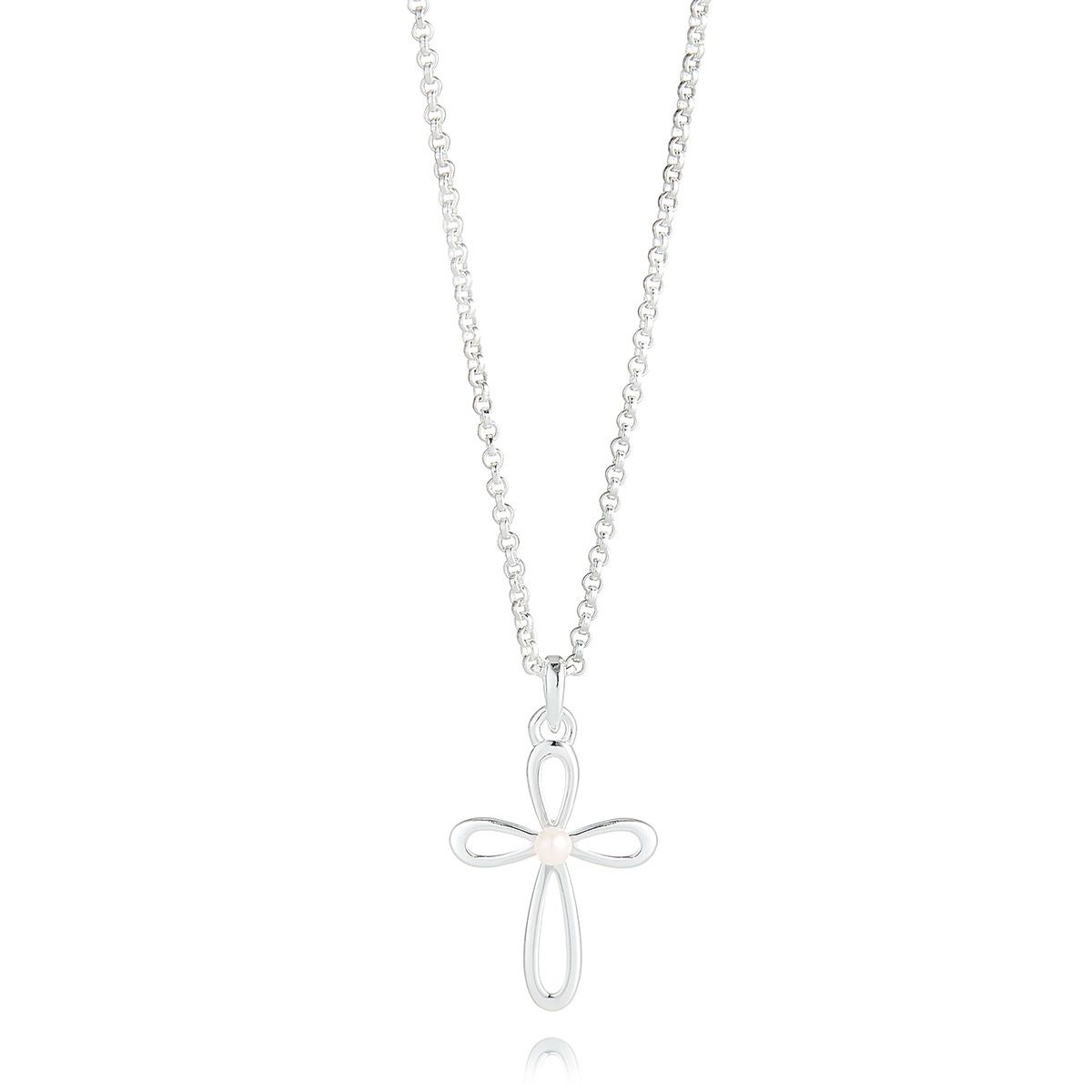 Cherish Pearl Cross Necklace