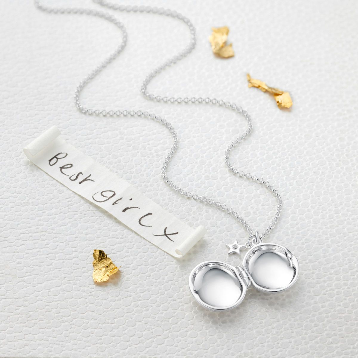 Personalised Secret Message Diamond Locket Necklace 