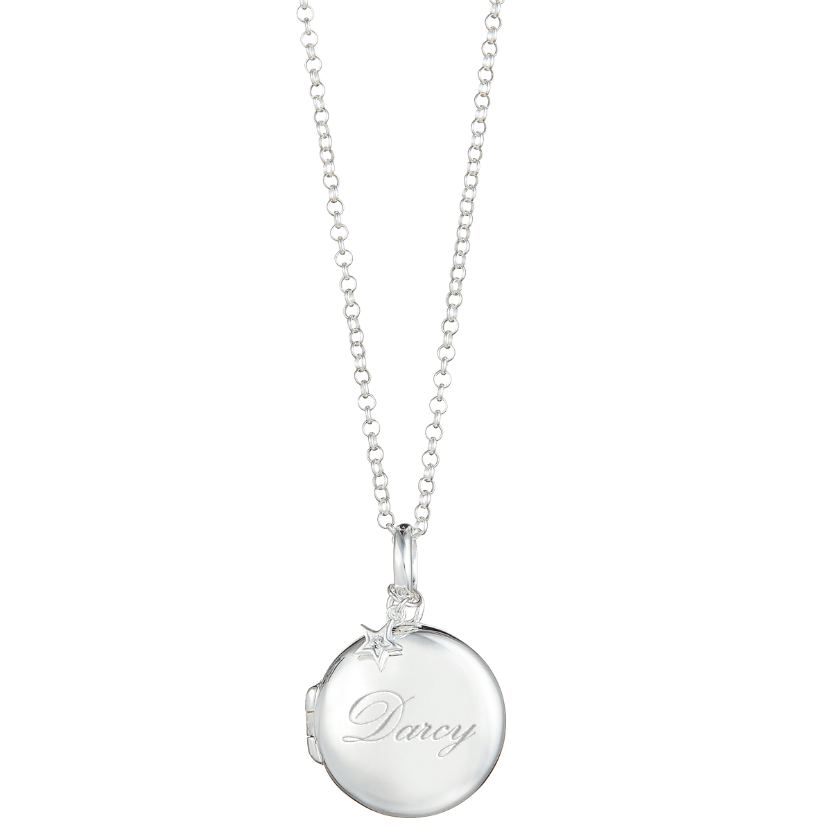 Personalized Large Lulu Diamond Locket Necklace