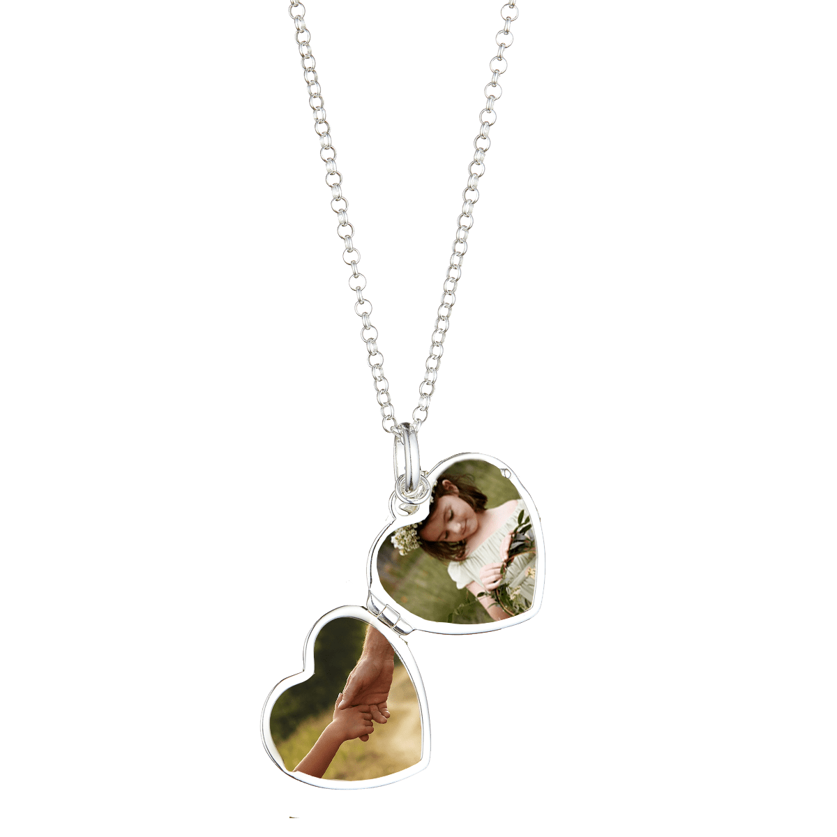 Personalised Large Heart Diamond Locket Necklace