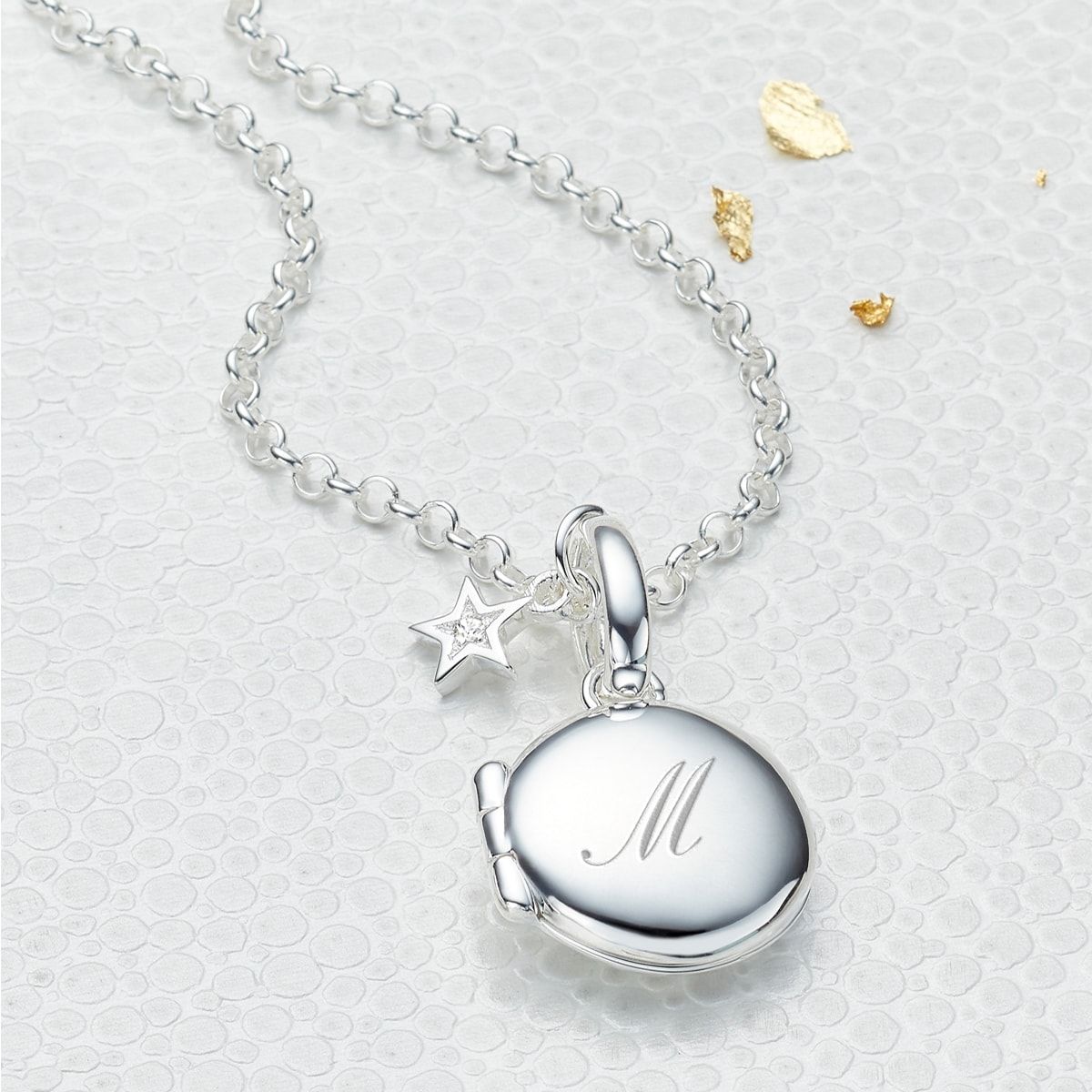 Personalized Small Lulu Diamond Locket Necklace