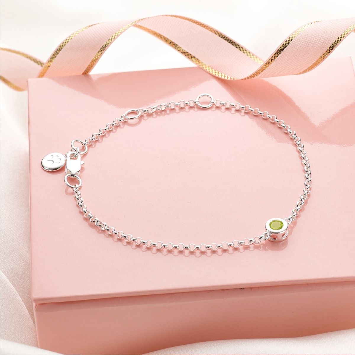 August Birthstone Bracelet- Peridot