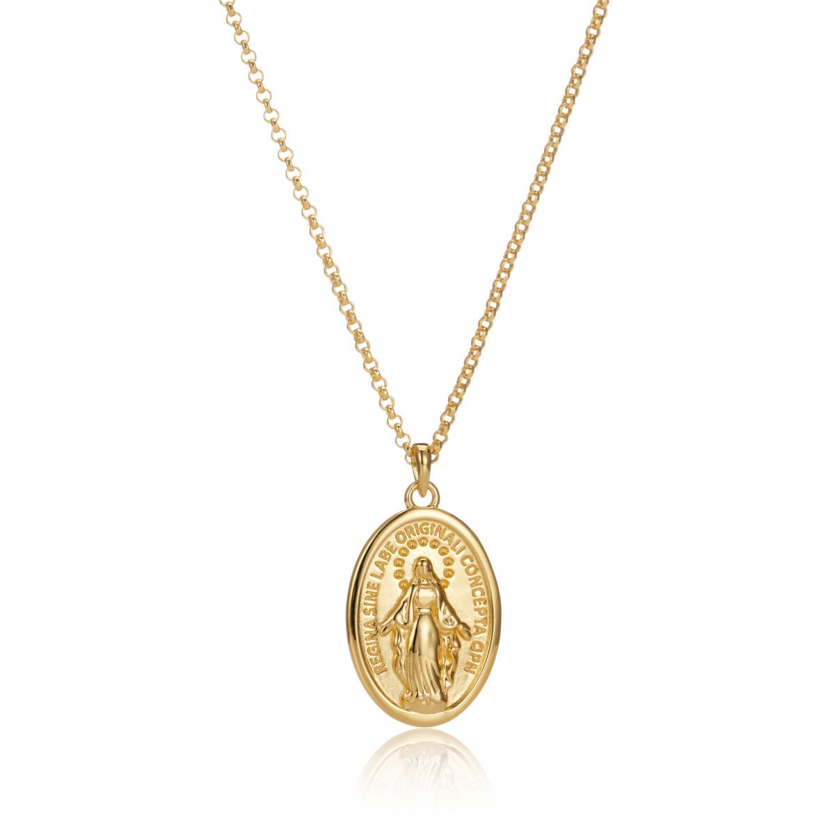 Gold Vermeil Miraculous Medal Necklace