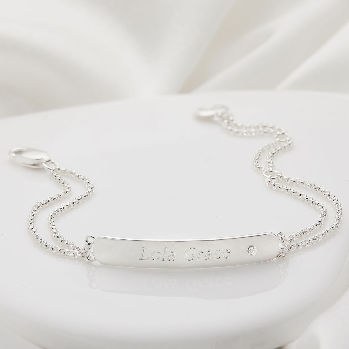 Personalised My First Diamond Identity Bracelet