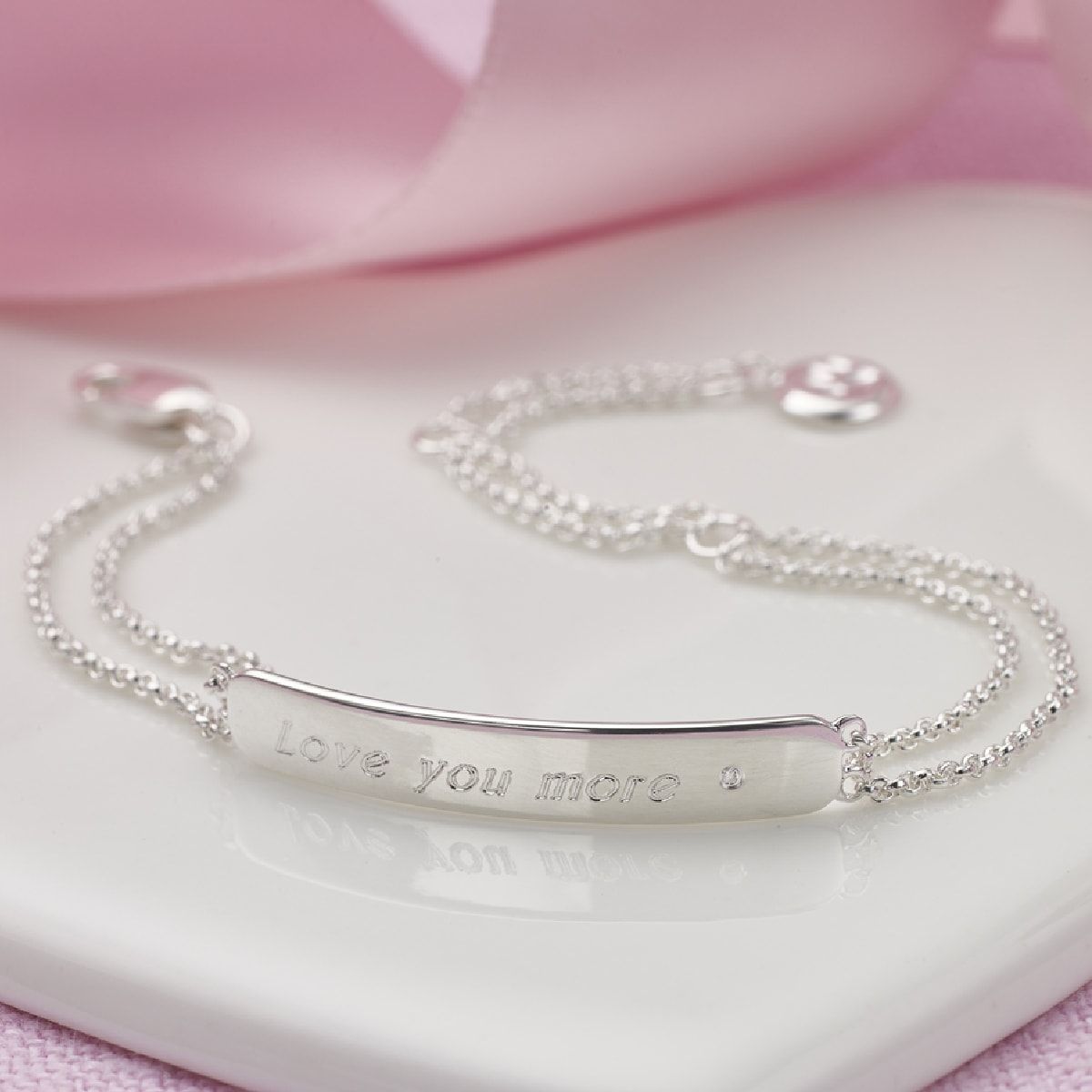 Personalized Baby's First Diamond Baptism Bracelet