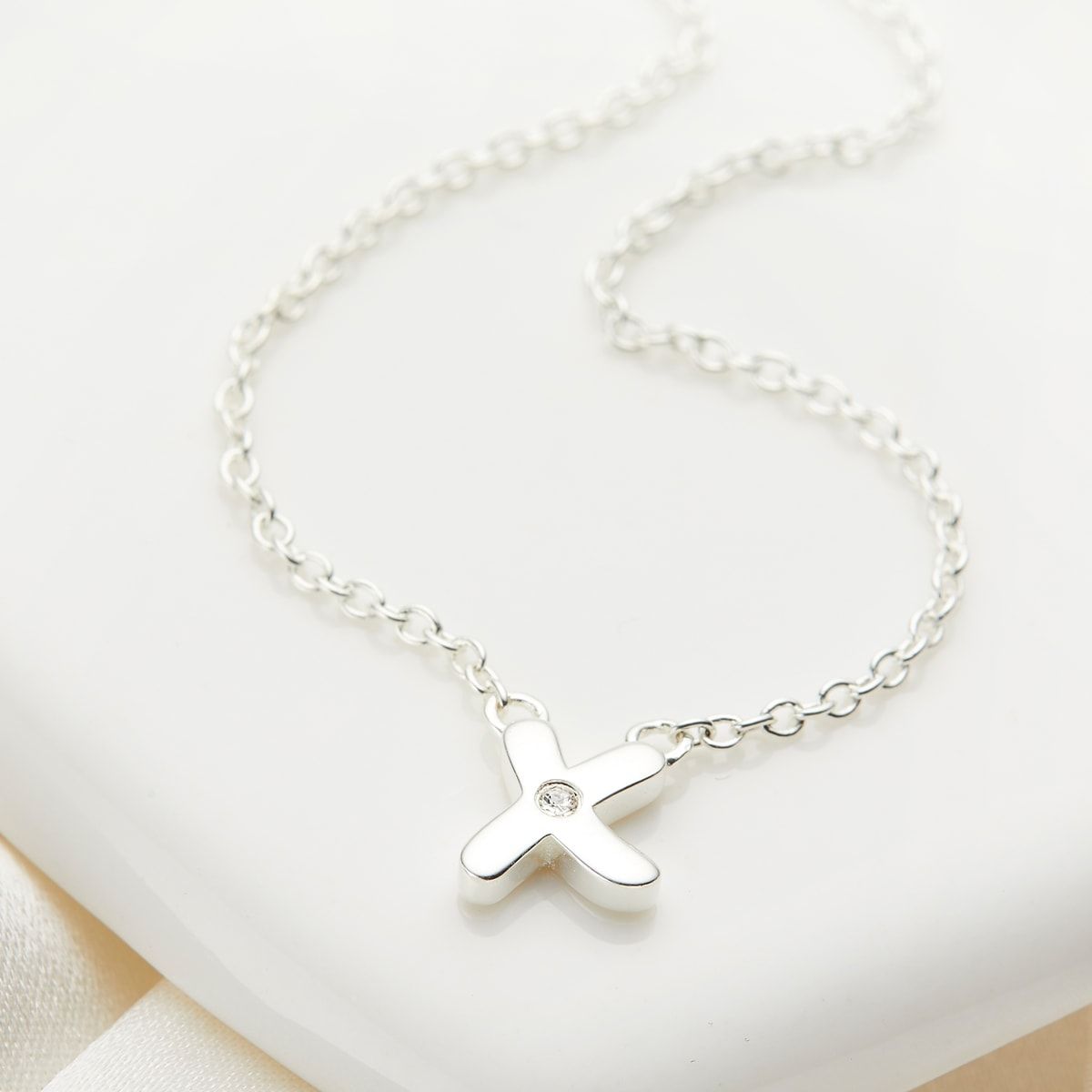 My First Diamond Kiss Necklace Molly B London Girls Jewelry