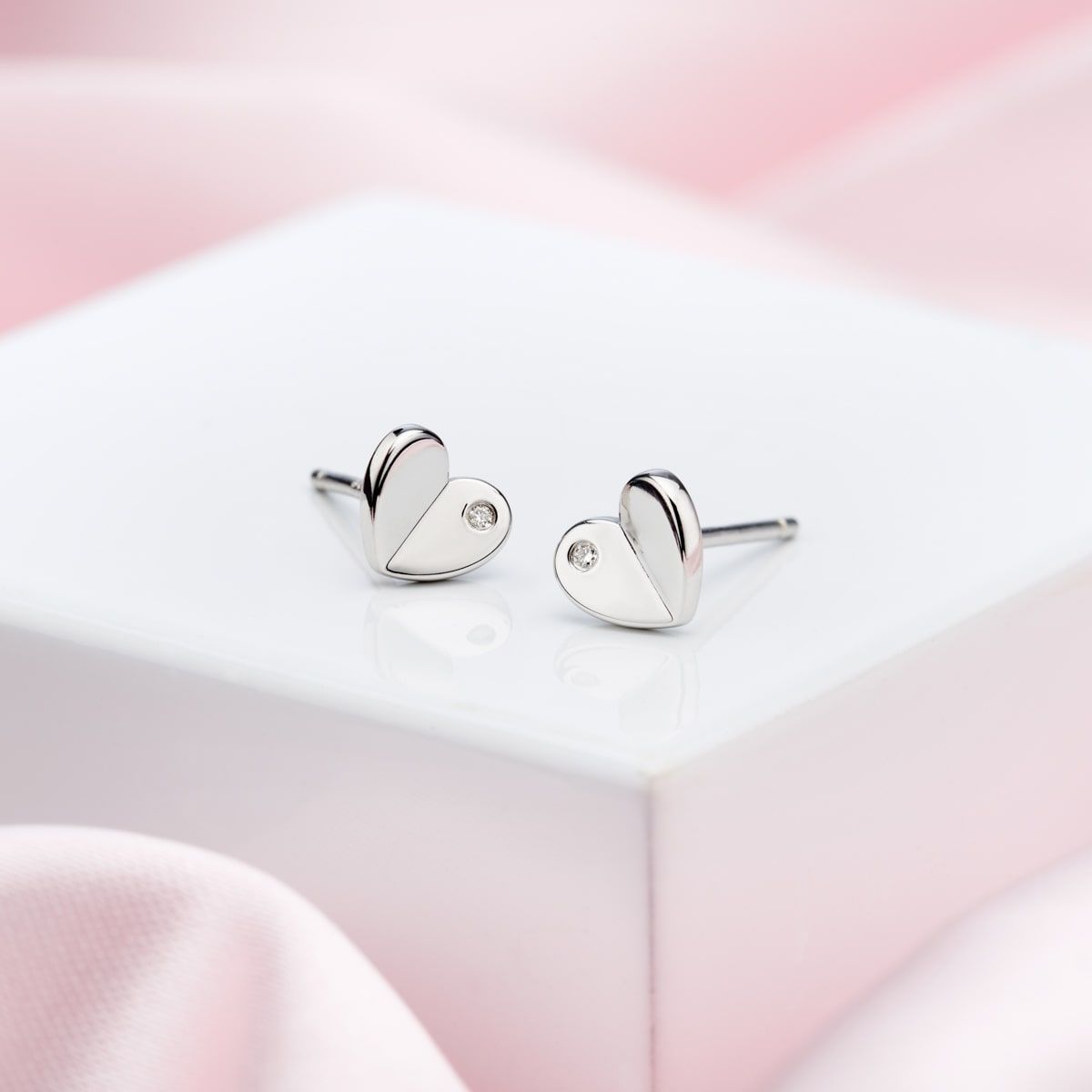 Adored Diamond Heart Earrings