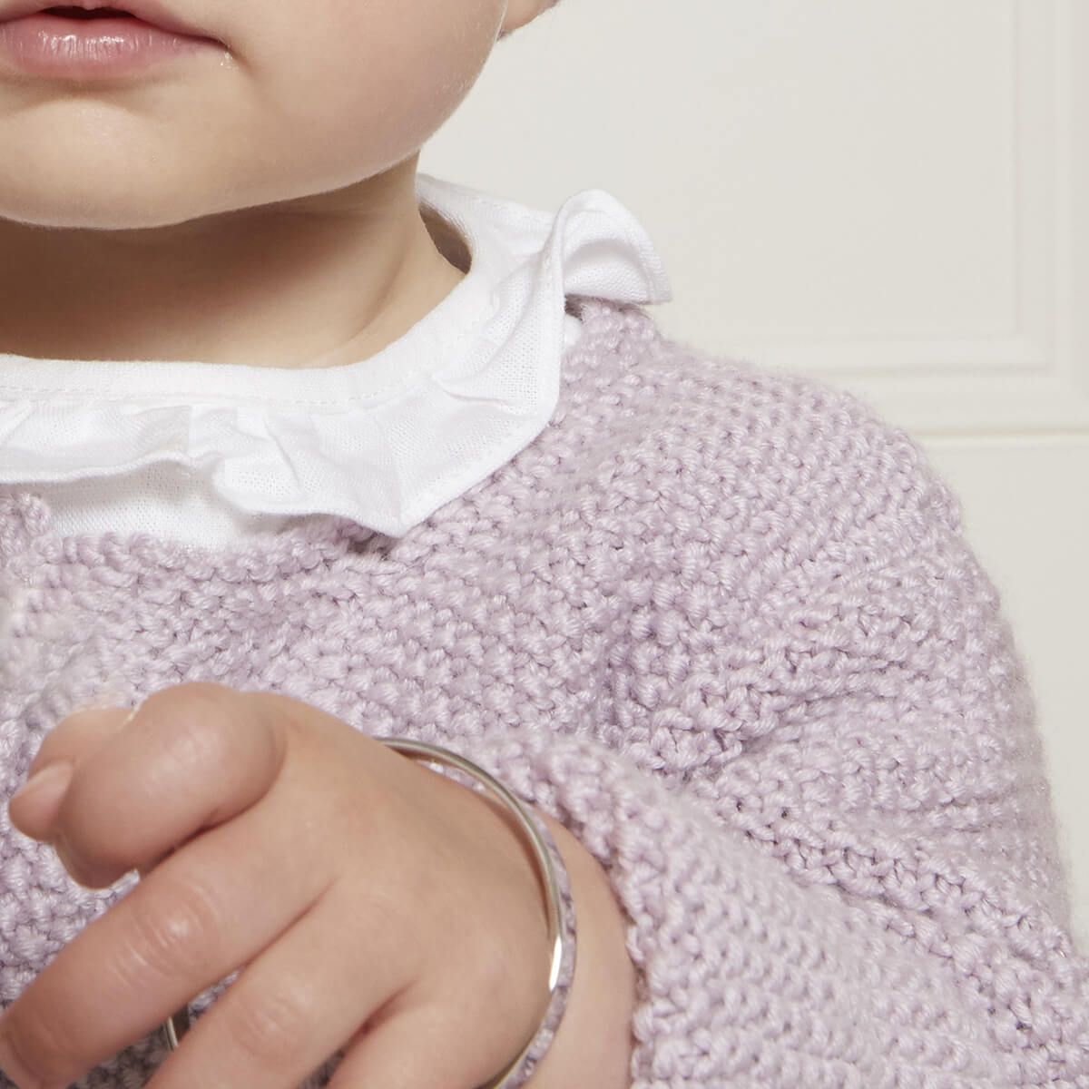 Silver Citrine Christening Baby Bangle — November Birthstone