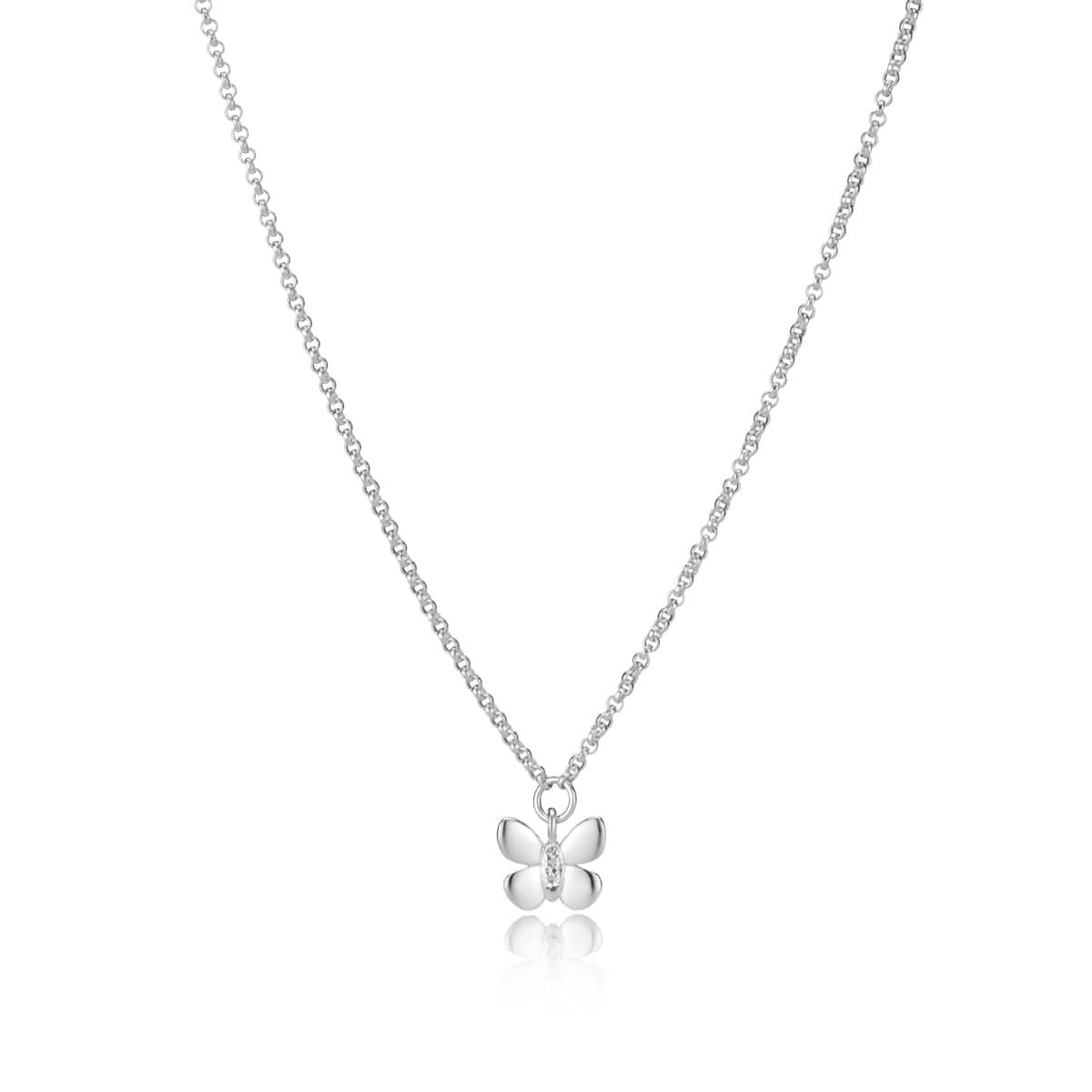 4mm Butterfly Tennis 14k Gold Necklace with adjustable Tail Chain – Monal  Jewellery