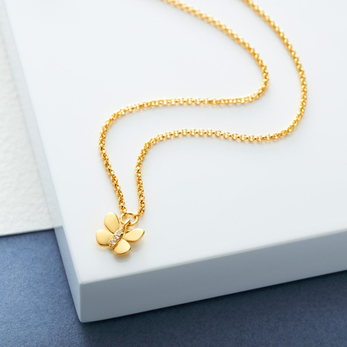Monarch Butterfly Gold Vermeil Necklace