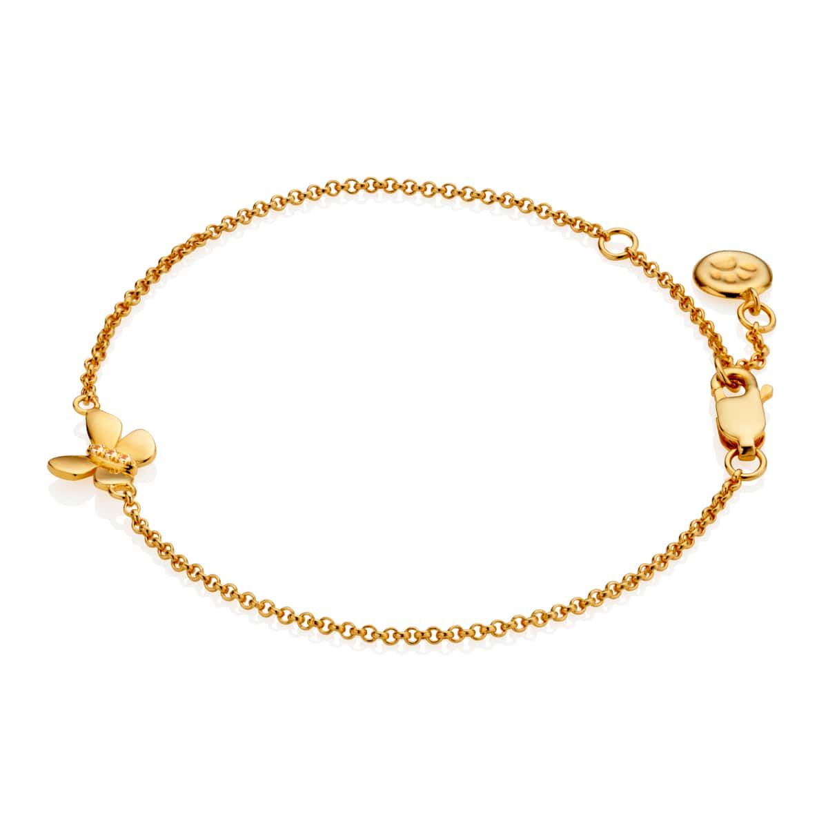 Monarch Butterfly Gold Vermeil Bracelet