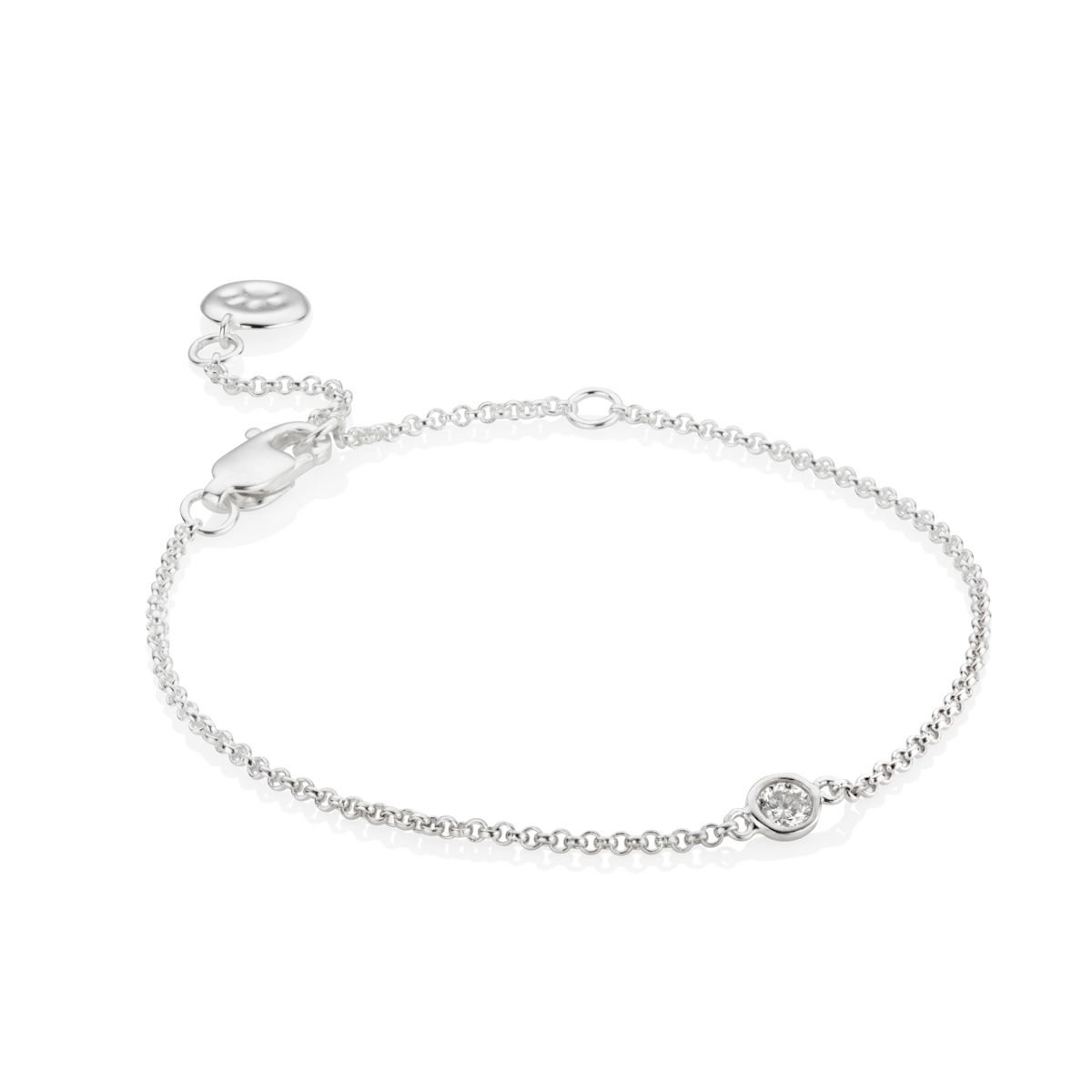 April Birthstone Bracelet - White Topaz