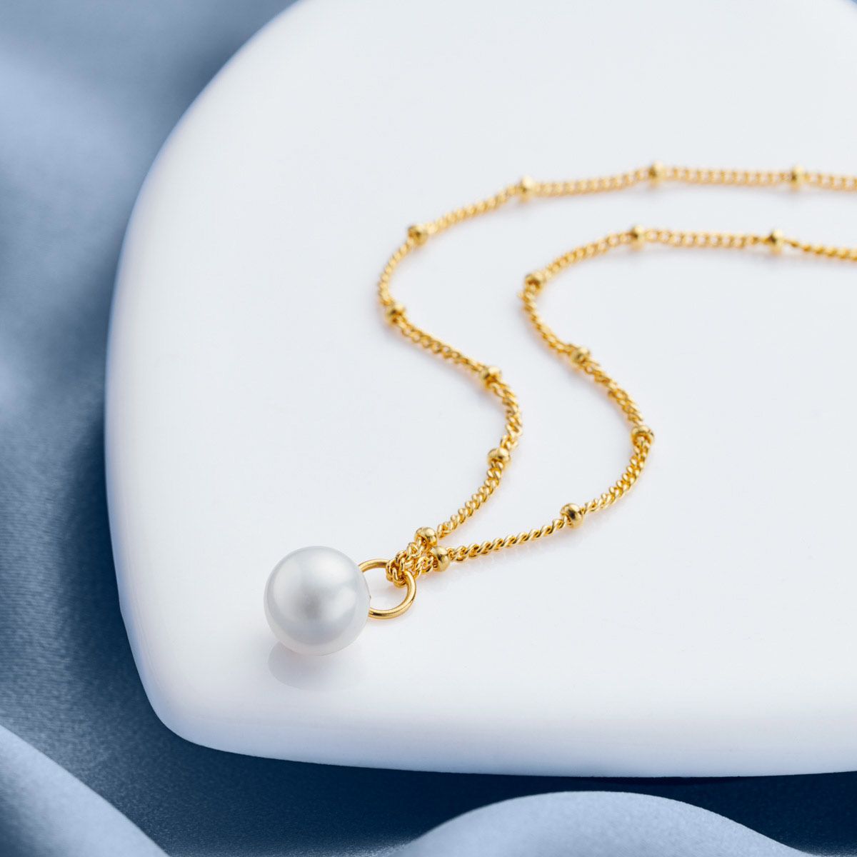 Gold Vermeil Confetti Pearl Necklace