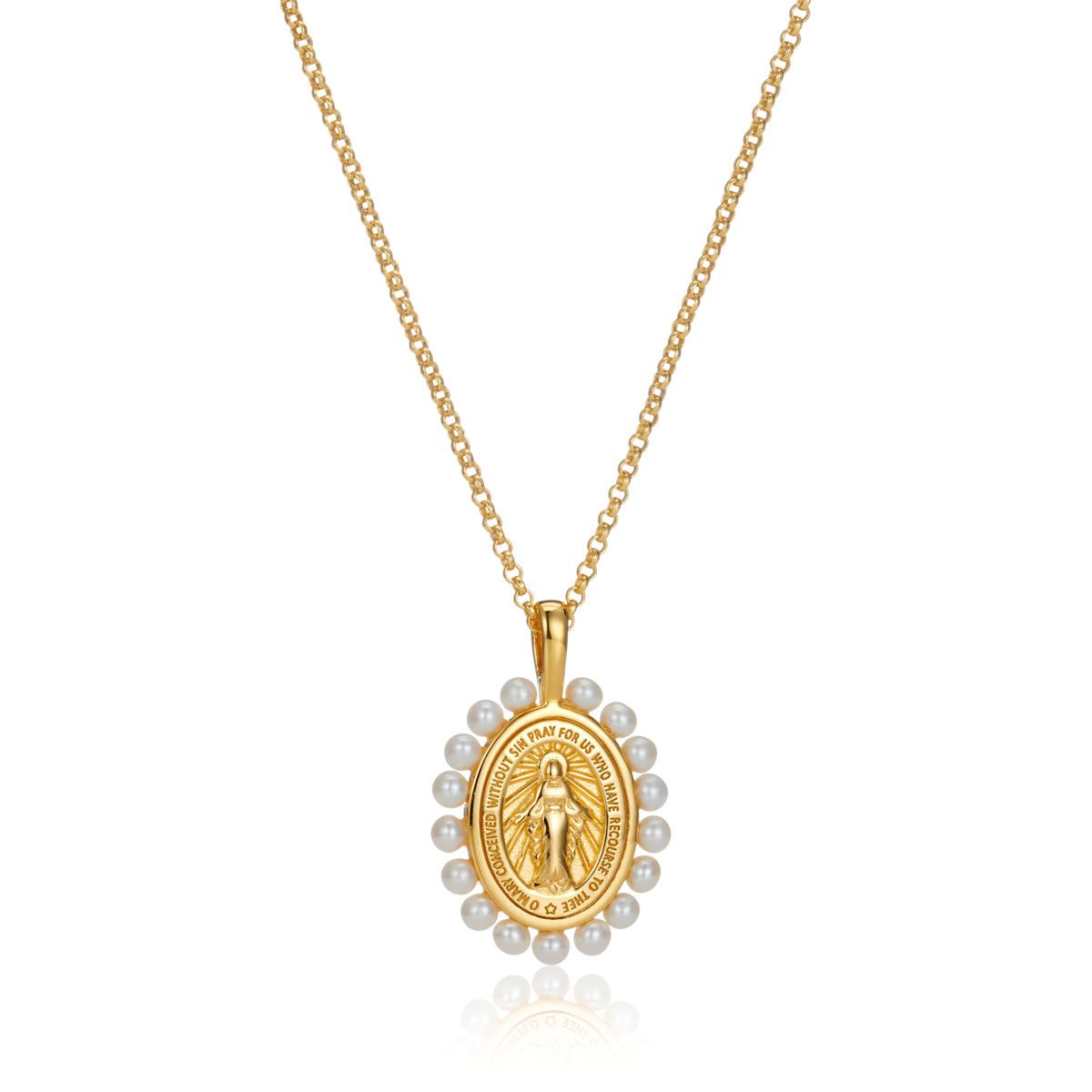 Gold Vermeil Freshwater Pearl Watch Over Me Necklace