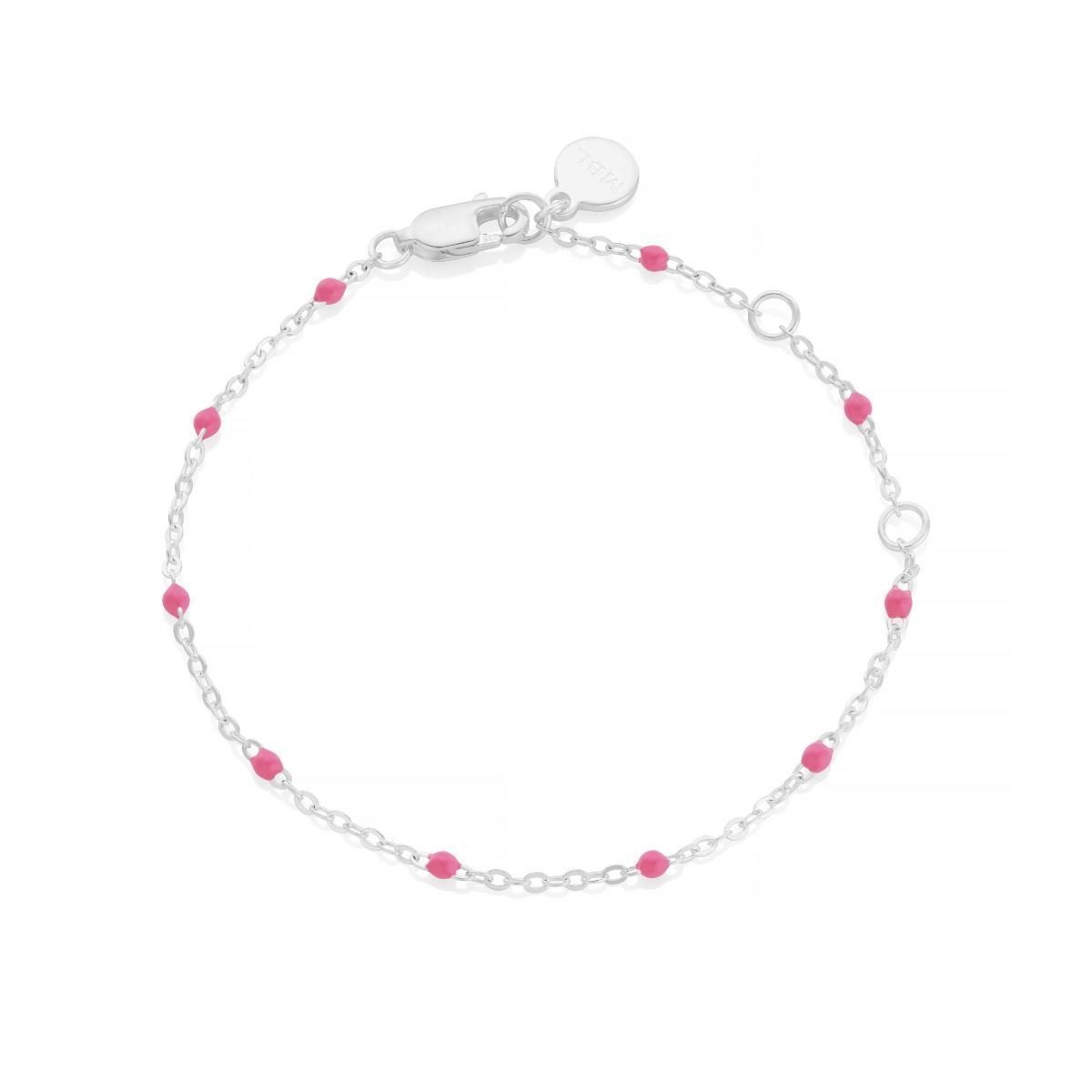 Little Treasure Pink Sterling Silver Bracelet