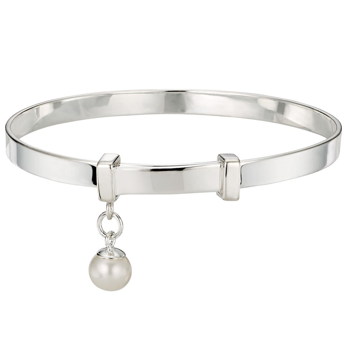 Personalized My First Pearl Baptism Baby Bangle Molly B London