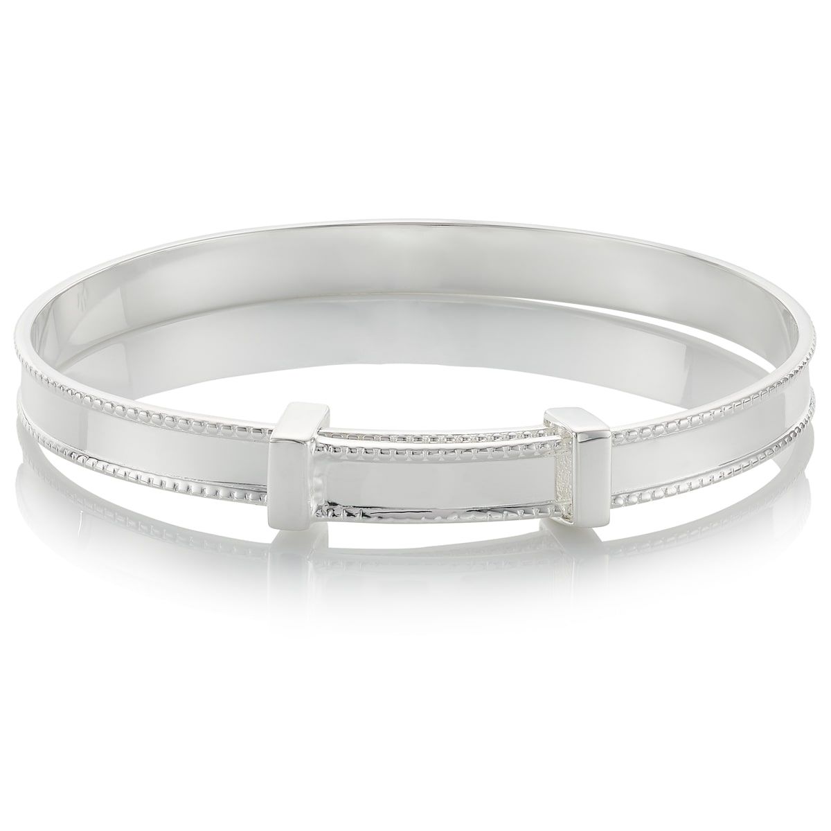 Silver Baptism Baby Bangle — Heritage