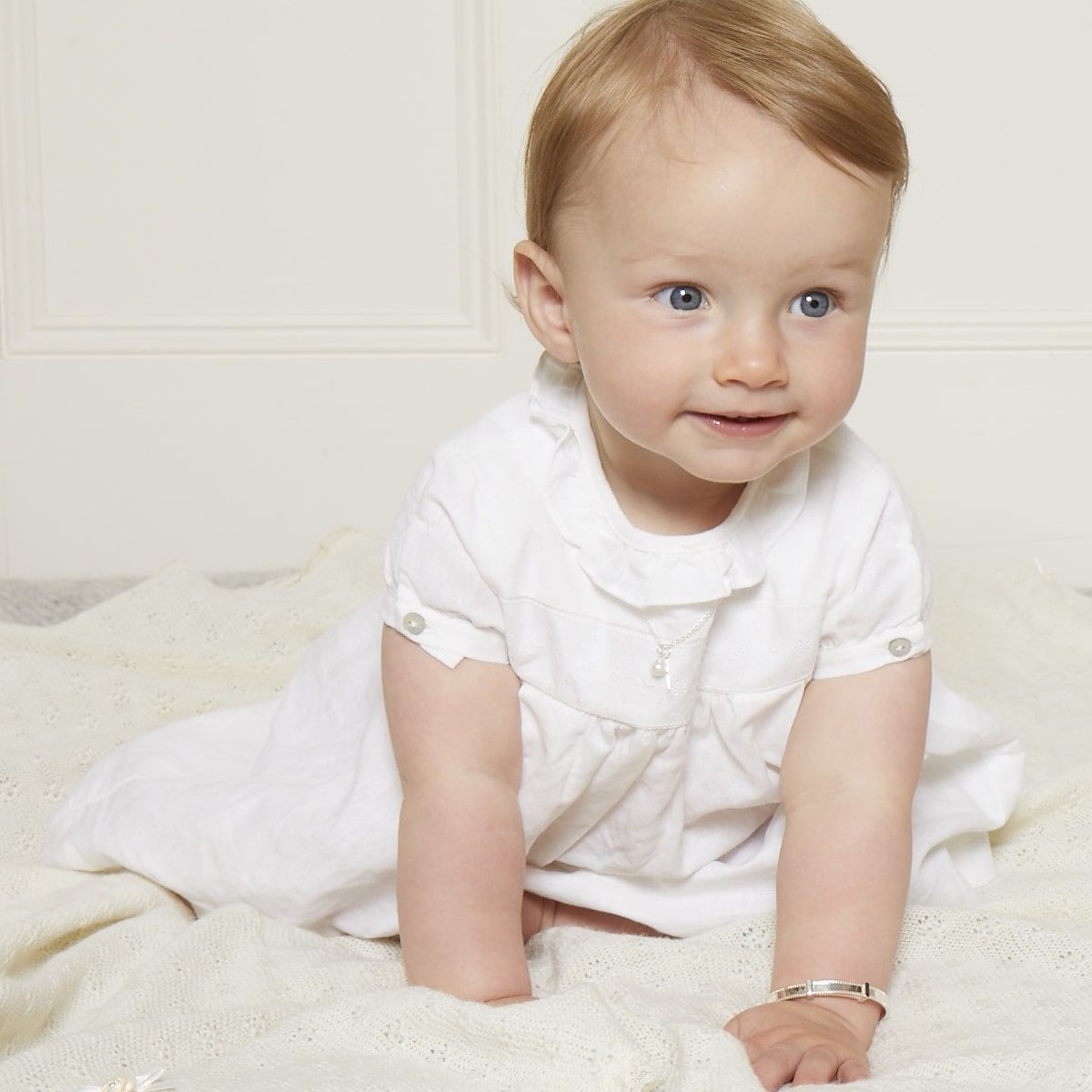 Silver Christening Baby Bangle — Heritage