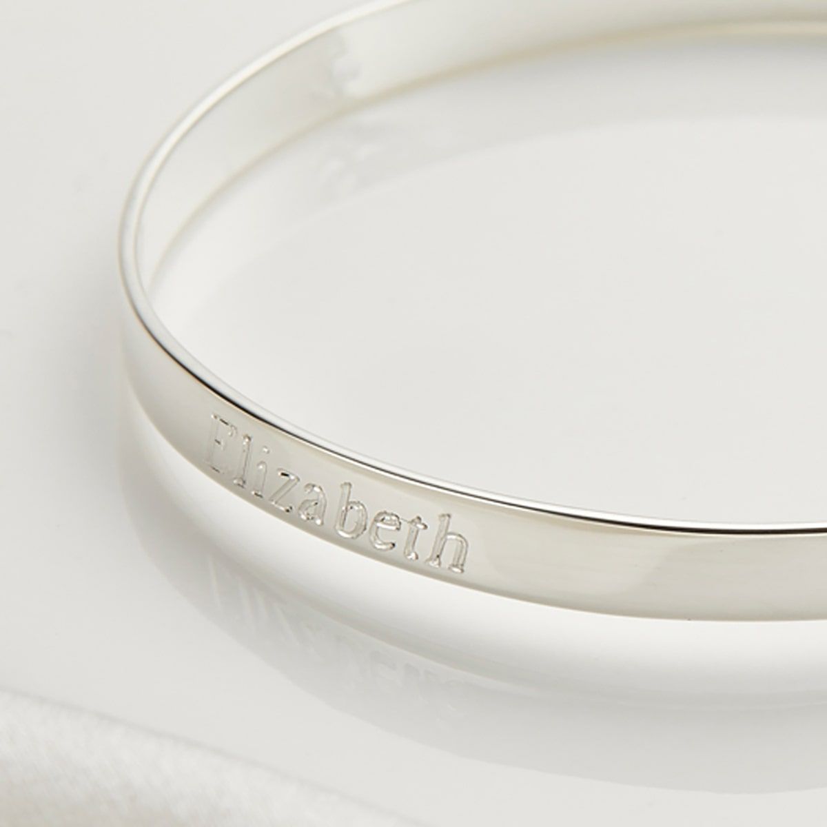 Silver Kiss Christening Baby Bangle — My First Diamond