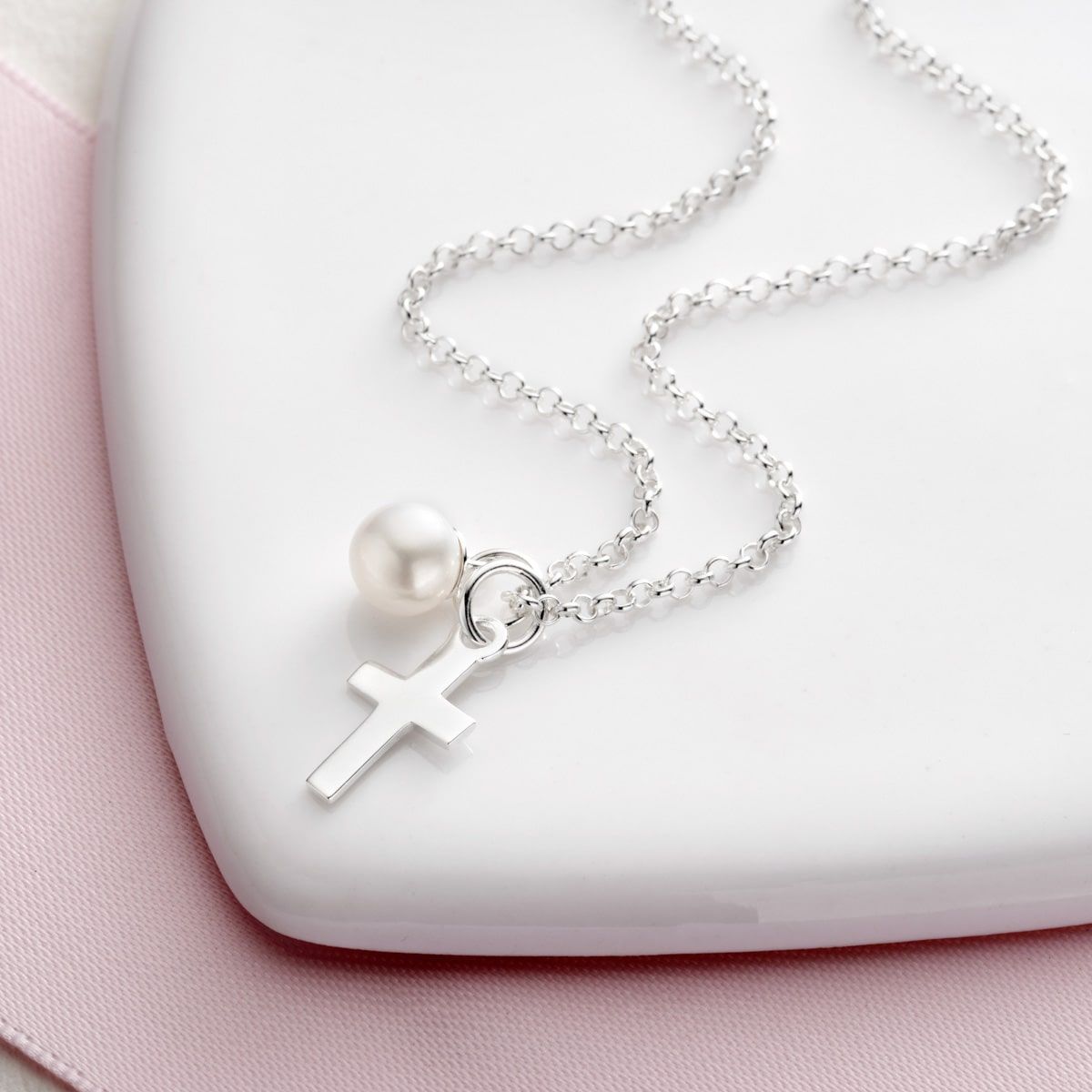 35-8070 | Necklace Baptize Baby Boy Box Cross PS