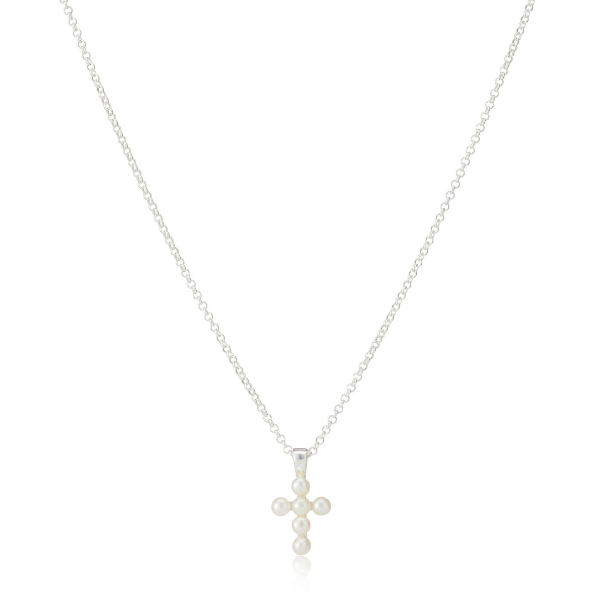 Freshwater Pearl Serenity Cross Necklace