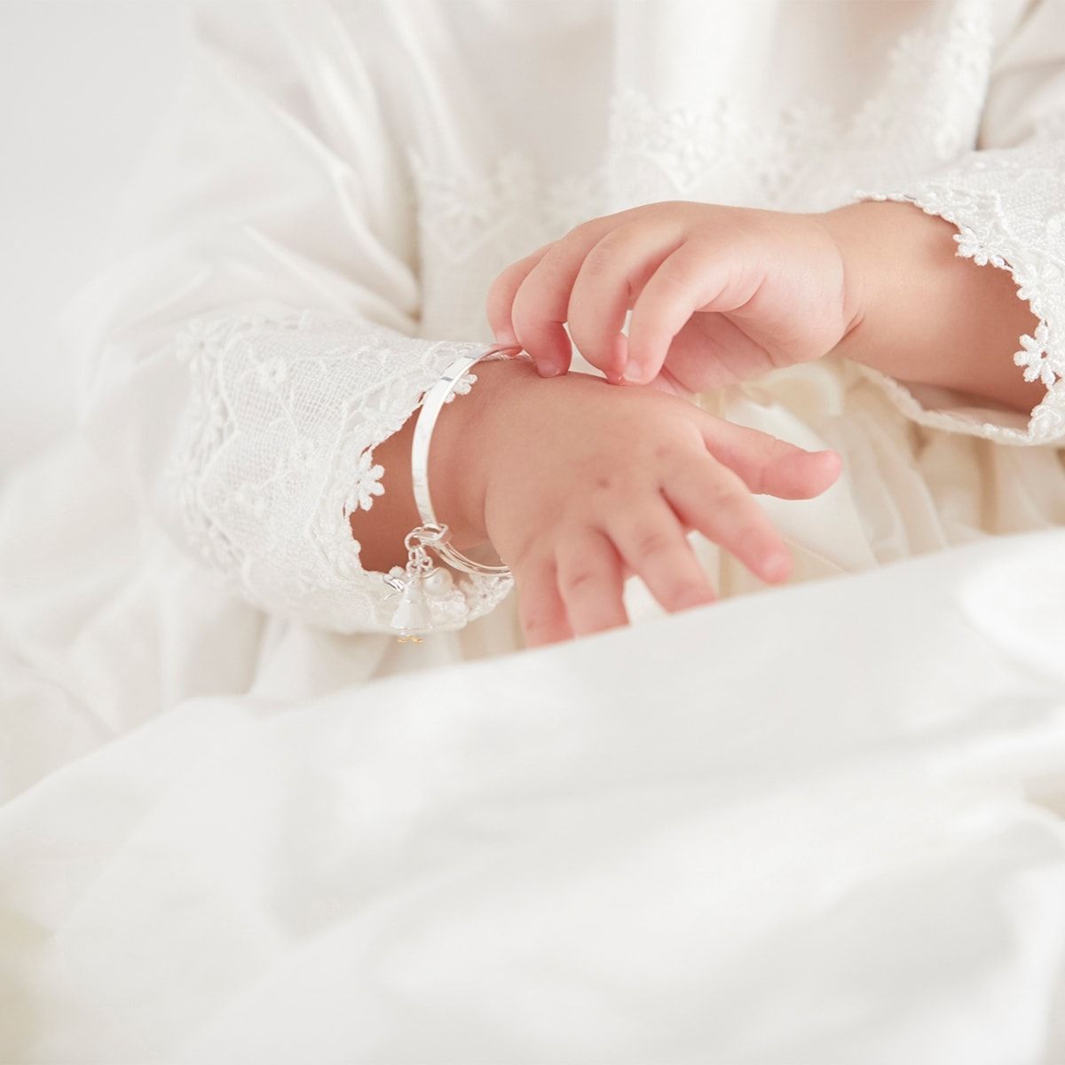 Silver White Fairy Baby Bangle  — Fairy Wish