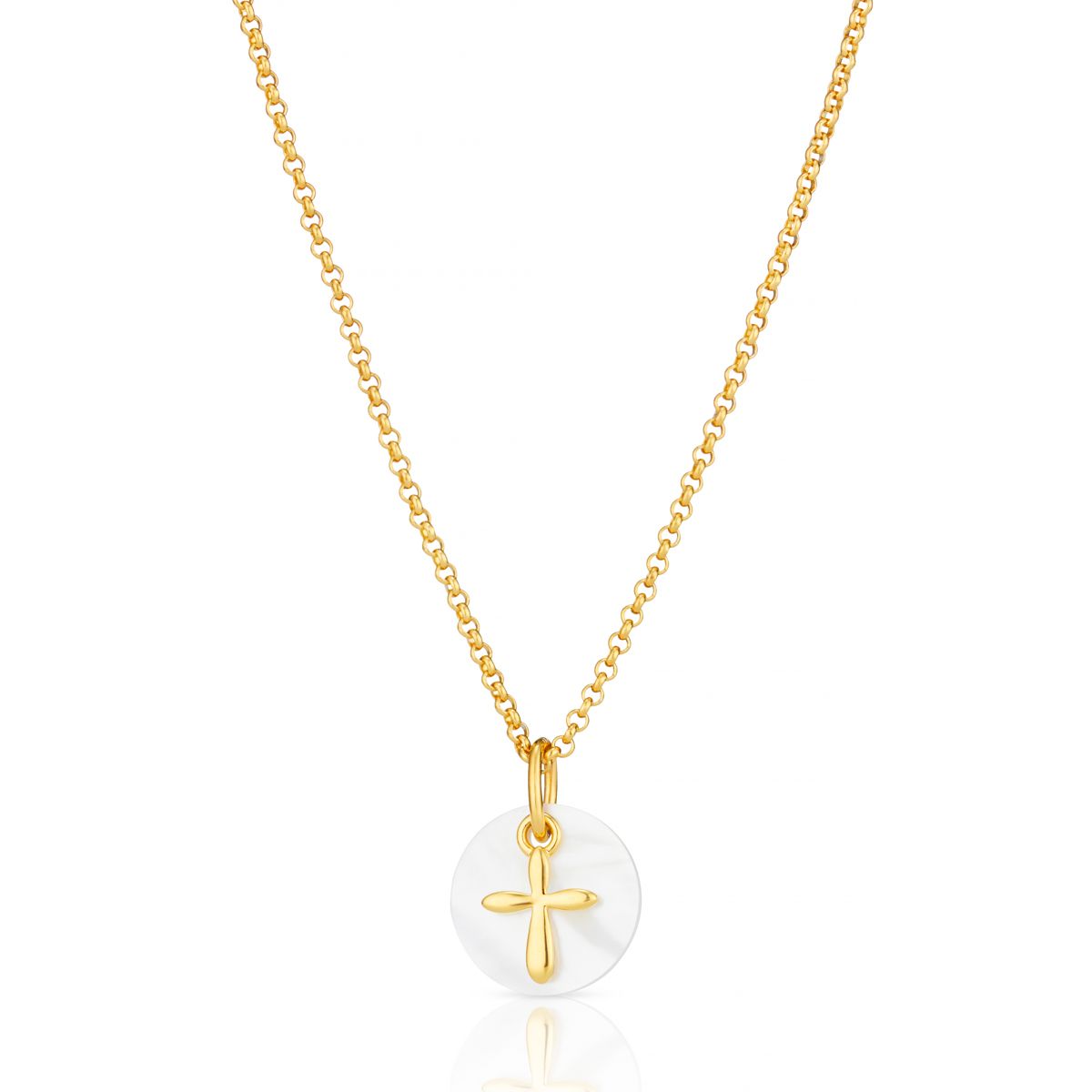 Gold Vermeil Hope Cross Necklace